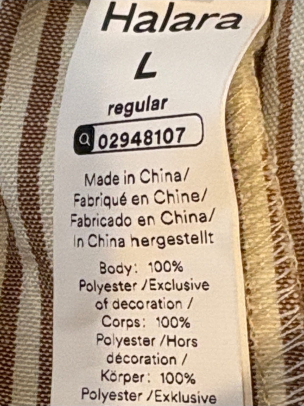 New HALARA High-Waisted Drawstring Striped Linen-Feel - Picture 14 of 14